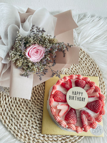 Preserved Flower delivery, Flowers with cake delivery